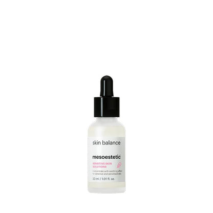 Mesoestetic Skin Balance soothing concentrate for sensitive skin to calm irritation, improve comfort and support a healthier-looking skin barrier.