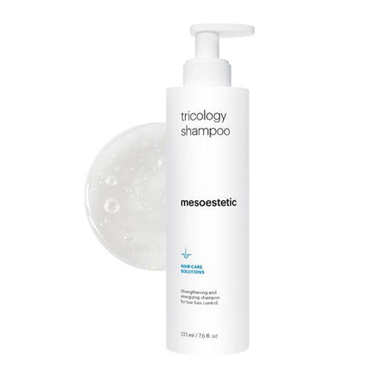 This professional hair loss shampoo by Mesoestetic works to cleanse, strengthen and prepare the scalp for targeted hair growth treatments.