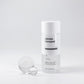 Mesoestetic Ultimate Micropeel exfoliating treatment displayed with glass spheres, designed to retexture skin, smooth imperfections and enhance luminosity.