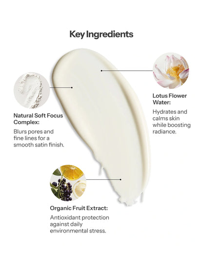 O Cosmedics 1SKIN Lotus Skin Primer featuring Lotus Flower Water, Organic Fruit Extract and soft-focus ingredients for hydrated, radiant-looking skin.