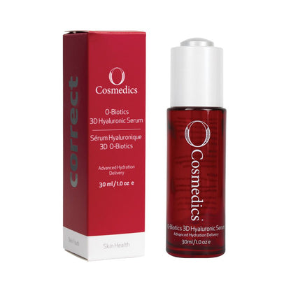 O Cosmedics 3D Hyaluronic Serum 30ml for deep hydration, plumper-looking skin, dehydration lines and moisture balance.