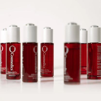 O Cosmedics 4D Hyaluronic Serum corrective hydrating serum for dehydrated skin alongside the O Cosmedics serum collection.
