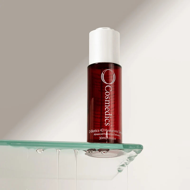 O Cosmedics 4D Hyaluronic Serum multi-layer hydration serum with four forms of Hyaluronic Acid for plumper, smoother and deeply hydrated skin.