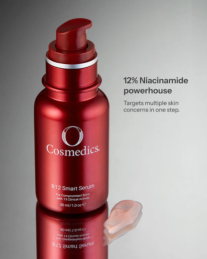 O Cosmedics B12 Smart Serum is a niacinamide powerhouse that targets multiple skin concerns in one step.