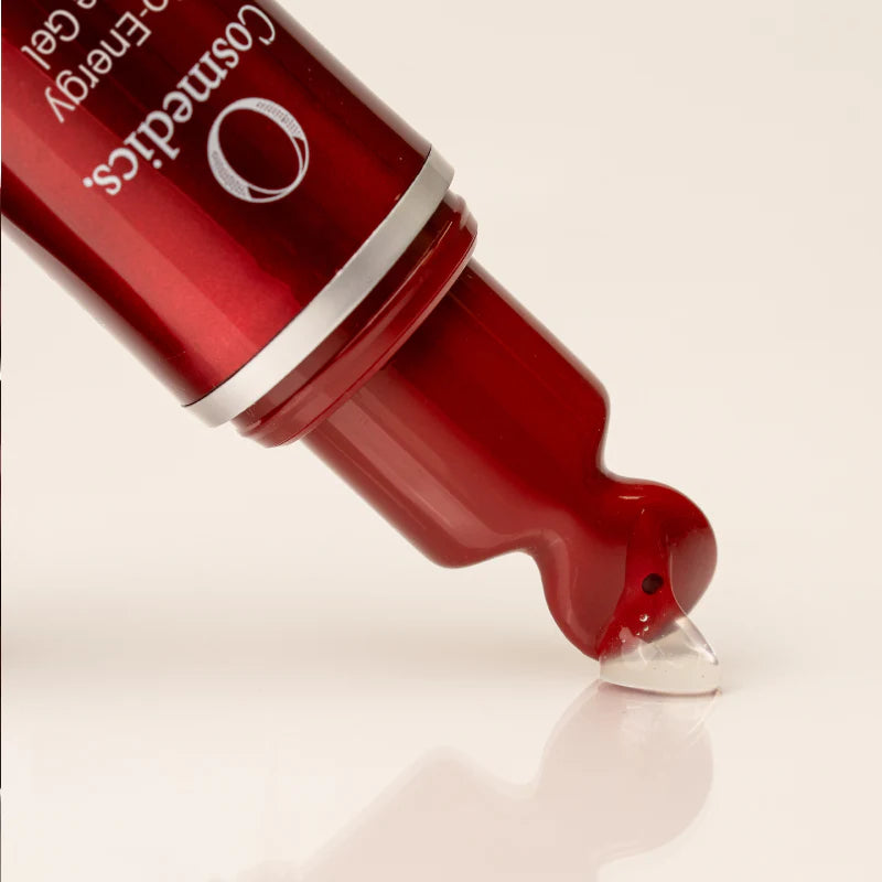 O Cosmedics Bio-Energy Eye Gel precision applicator for targeted hydration and firming around the eye contour.