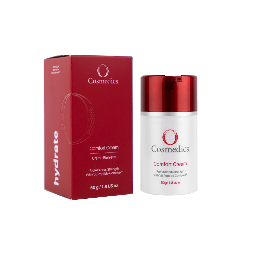 O Cosmedics Comfort Cream 50g for dry sensitive skin, lipid barrier repair, redness support and long-term hydration.