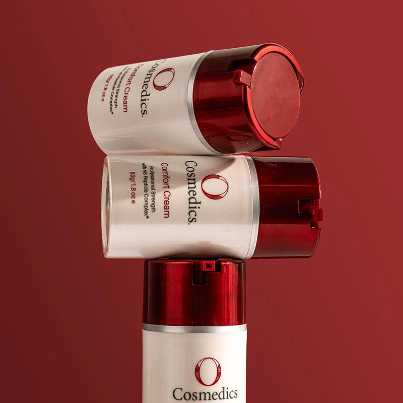 O Cosmedics Comfort Cream 50g barrier-support moisturiser with essential fatty acids for soft, nourished skin.