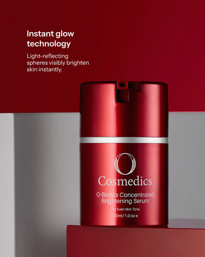 O Cosmedics Concentrated Brightening Serum with Flashwhite Unispheres for instant luminosity and progressive pigment correction.