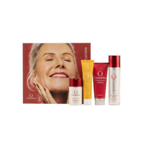 O Cosmedics Sale. Core Four Christmas Pack. Contains O Cosmedics Gentle Antioxidant Cleanser, O Cosmedics Exfoliating Cleanser, O Cosmedics Immortal Cream, your choice of FREE O Cosmedics Mineral Pro Sunscreen PLUS FREE Travel Bag