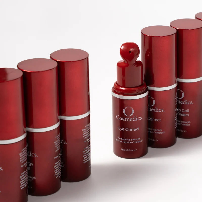 O Cosmedics Eye Correct within the O Cosmedics eye care range for targeted dark circle and puffiness correction.