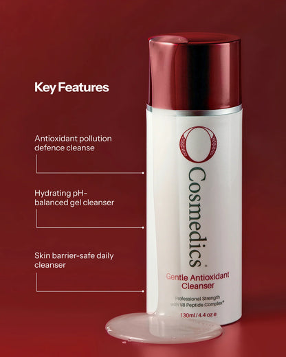 O Cosmedics Gentle Antioxidant Cleanser, antioxidant pollution defence and barrier-safe daily cleanser for hydrated, balanced skin.