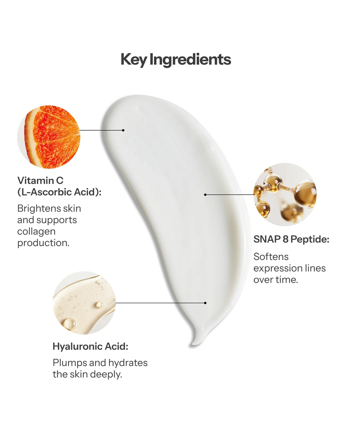 O Cosmedics Immortal Cream with Vitamin C, SNAP-8 Peptide and Hyaluronic Acid for hydration and visible ageing.