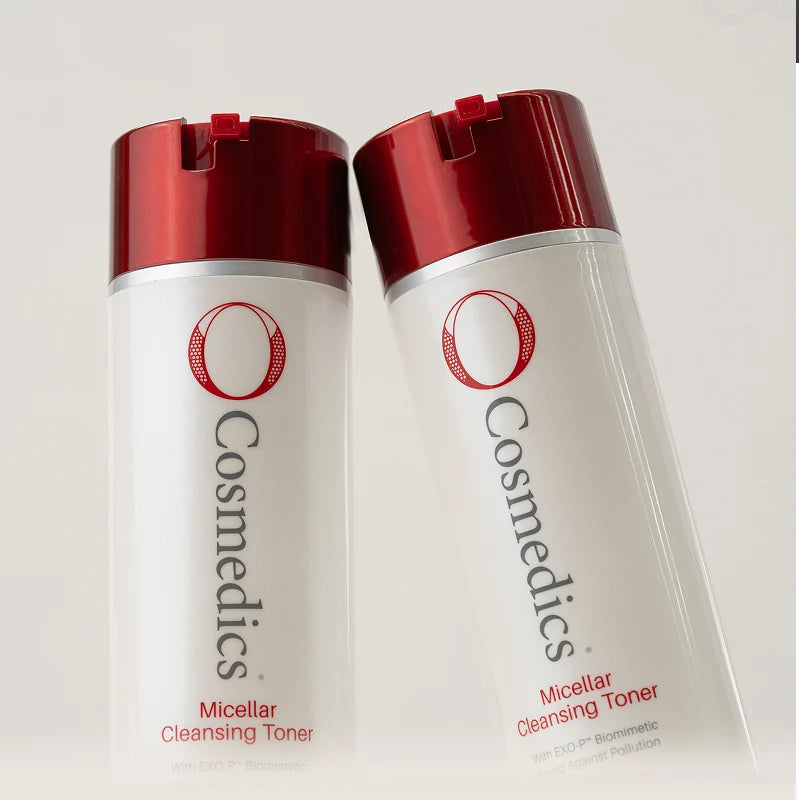 O Cosmedics Micellar Cleansing Toner anti-pollution micellar cleanser for quick morning cleansing and pre-serum skin prep.