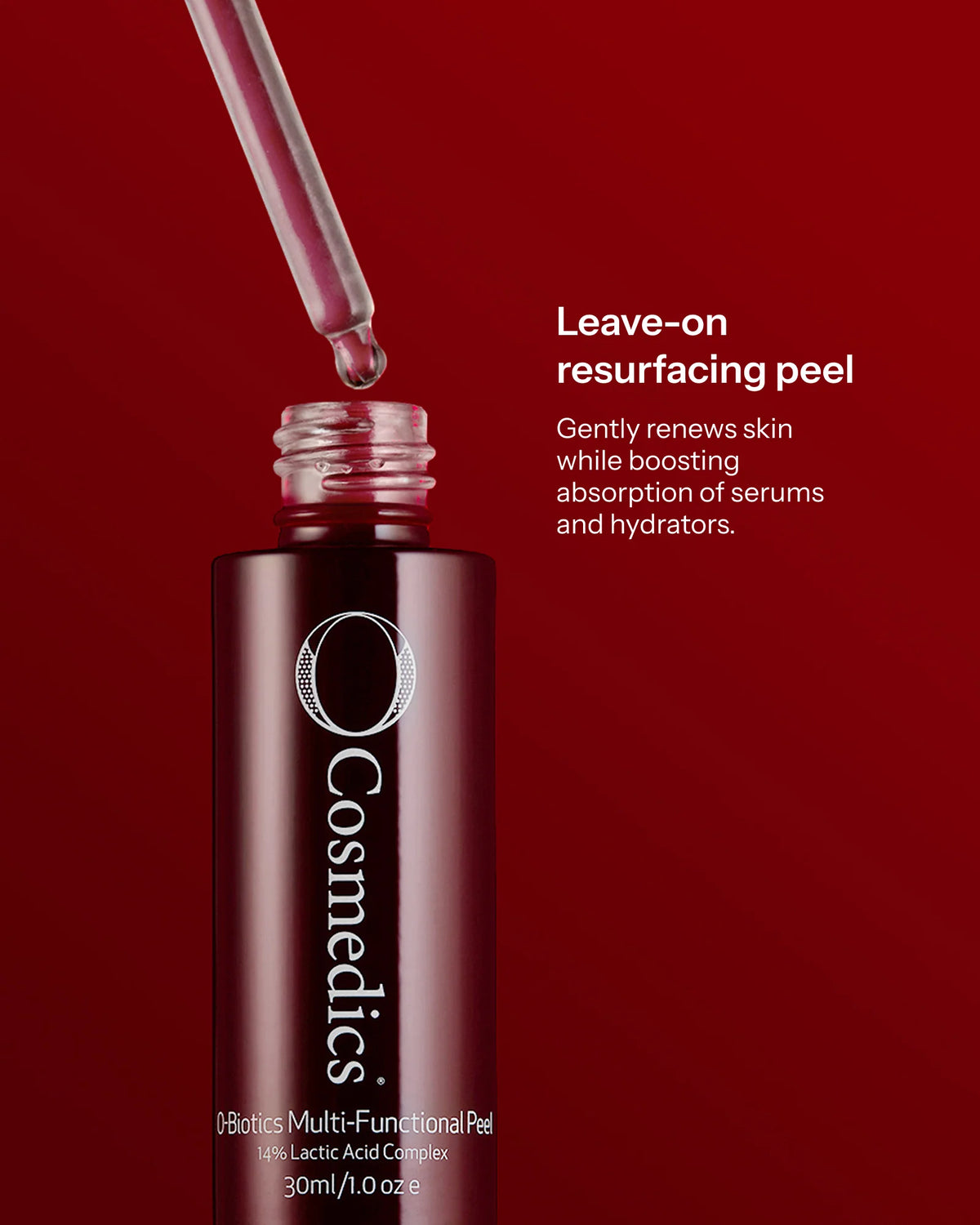 O Cosmedics Multi-Functional Peel leave-on acid treatment for overnight resurfacing and improved skin texture.
