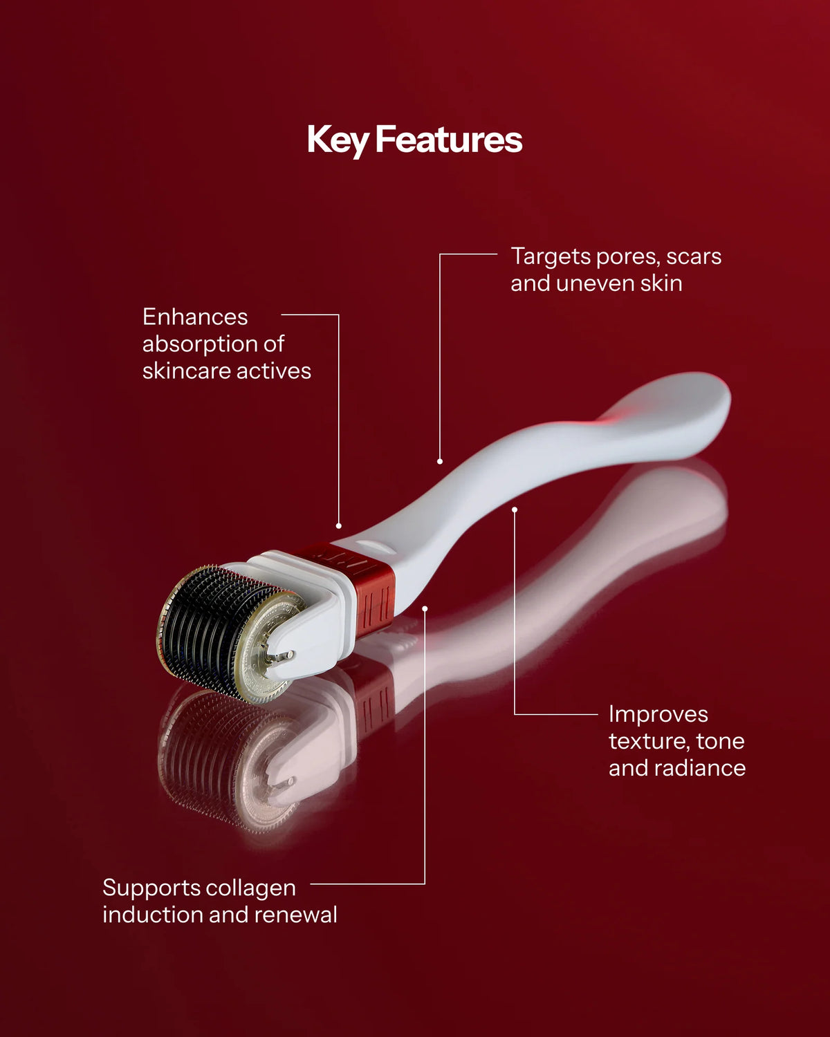 O Cosmedics O Skin-Inject Derma Roller designed to enhance compatible skincare absorption and support refined texture, tone and radiance.