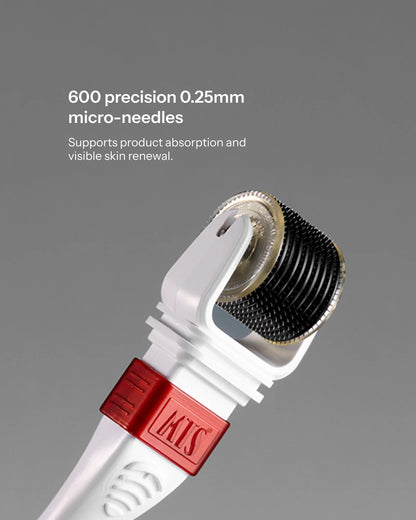 O Cosmedics O Skin-Inject Derma Roller featuring 600 gamma-sterilised 0.25mm micro-needles for controlled at-home skin needling.