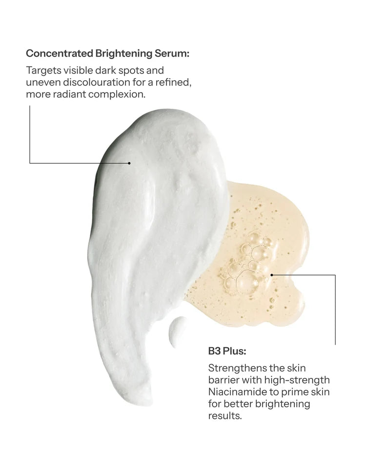 O Cosmedics Pigment Control Duo combining O Cosmedics O-Biotics B3 Plus barrier-supporting serum with O Cosmedics O-Biotics Concentrated Brightening Serum for targeted dark spot correction and skin brightening.
