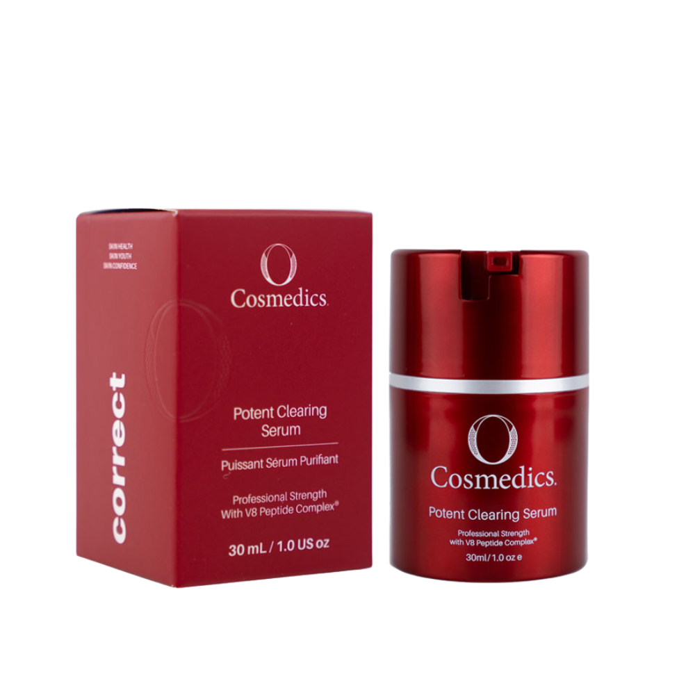 O Cosmedics Potent Clearing Serum 30ml AHA BHA spot treatment for breakouts, clogged pores and congestion.