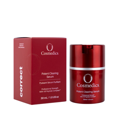 O Cosmedics Potent Clearing Serum 30ml AHA BHA spot treatment for breakouts, clogged pores and congestion.