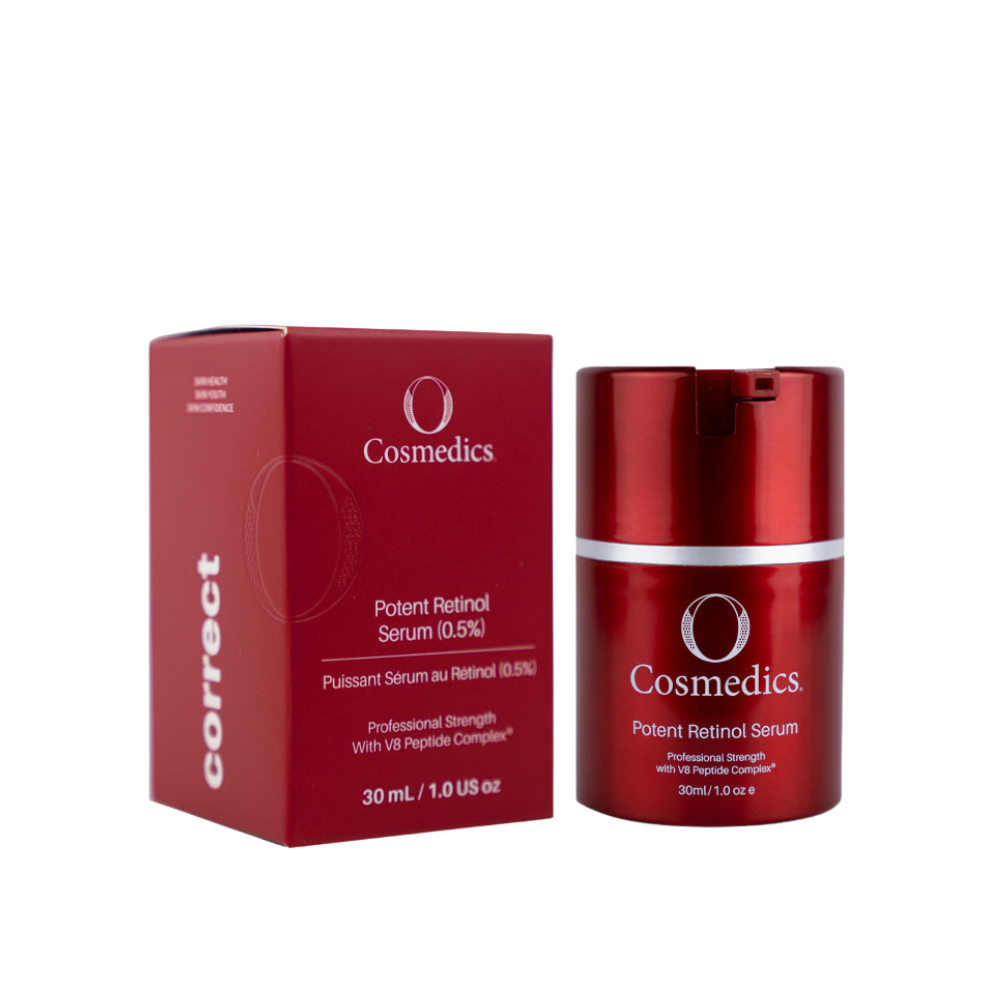 O Cosmedics Potent Retinol Serum 0.5% professional-strength Vitamin A serum for oily, congested and textured skin.