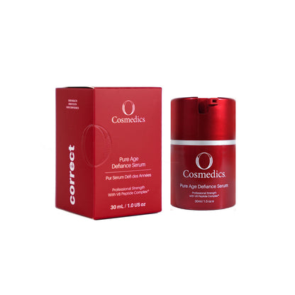 O Cosmedics Pure Age Defiance Serum 30ml for softening expression lines, plumping fine lines and boosting skin radiance.