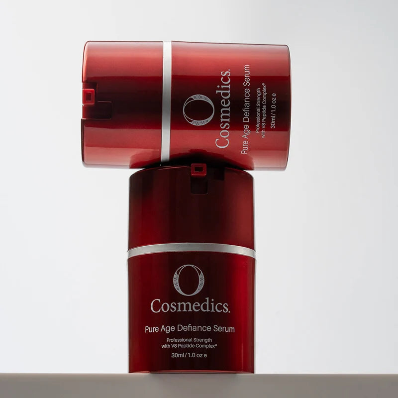 O Cosmedics Pure Age Defiance Serum 30ml targeted peptide serum for dehydrated ageing skin and visible expression lines.