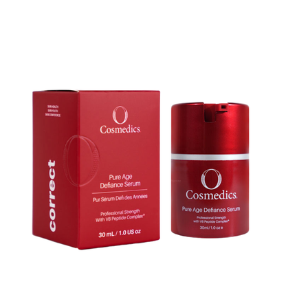 O Cosmedics Pure Age Defiance Serum 30ml peptide serum for expression lines, fine lines, dehydration and visible ageing.