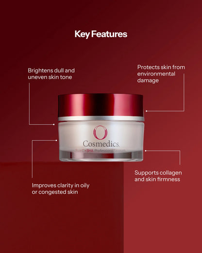 O Cosmedics Pure C + BHA Vitamin C and Salicylic Acid powder for dullness, uneven tone, congestion and skin firmness.