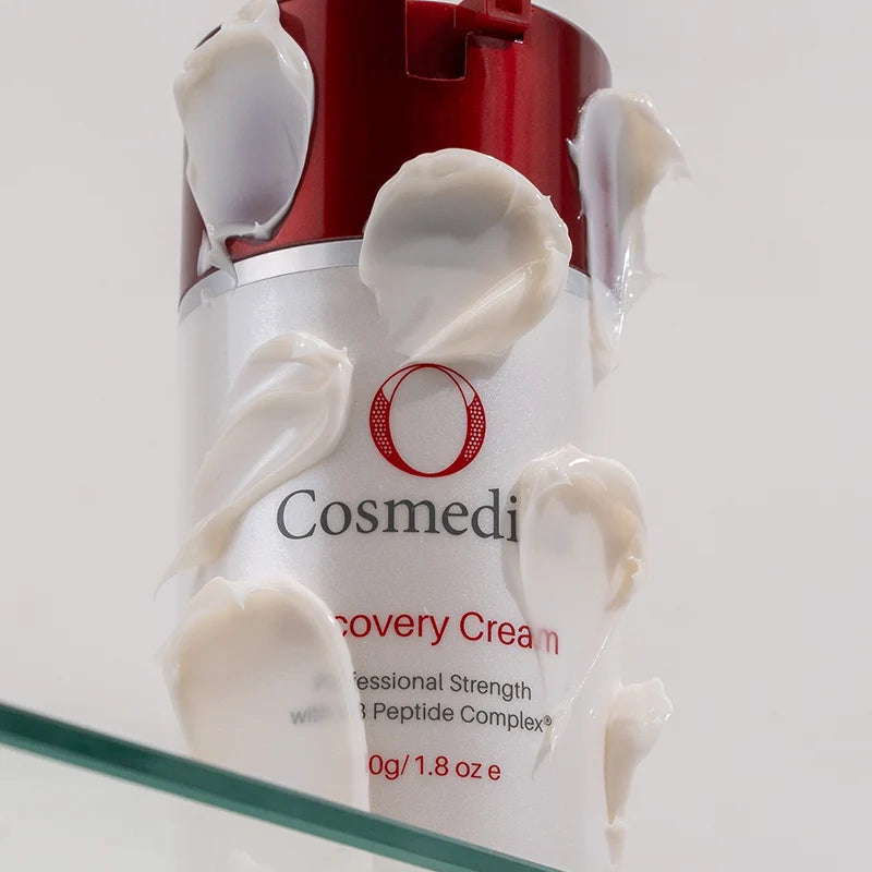 O Cosmedics Recovery Cream medium-rich texture with EGF and antioxidants for daily restorative skin support.