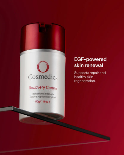 O Cosmedics Recovery Cream with Natural EGF supporting renewal and stronger, healthier-looking skin.