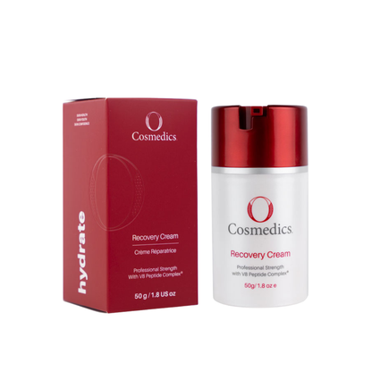 O Cosmedics Recovery Cream 50g restorative moisturiser with Natural EGF for weak, thinning and stressed skin.