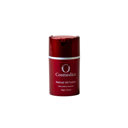 O Cosmedics Retinal V8 Fusion retinaldehyde serum for anti ageing, skin renewal, firmness and improved texture.