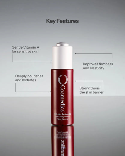 O Cosmedics Retinoic Oil for sensitive skin, hydration, improved firmness and stronger skin barrier support.