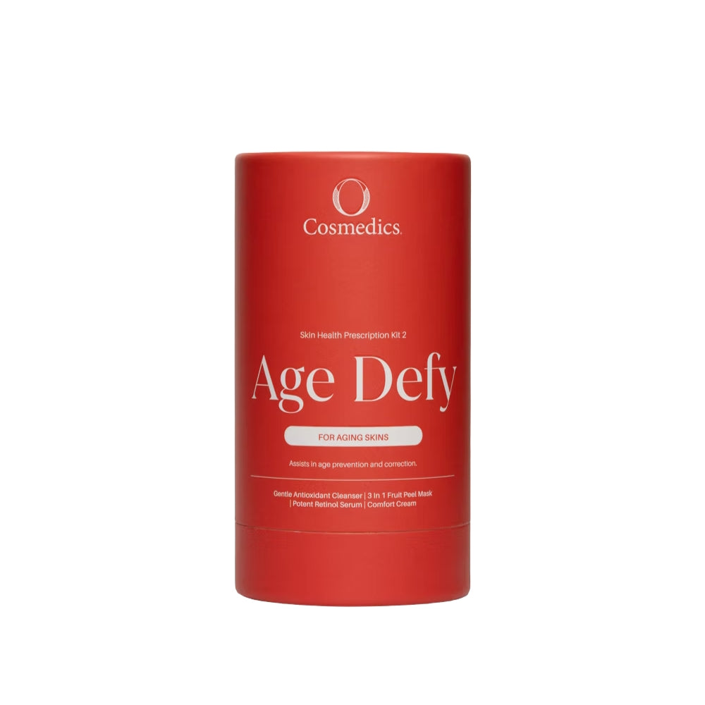 O Cosmedics Sale. O Cosmedics Age Defy- Skin Health Prescription Kit Mini Size. O Cosmedics Age Defy- Skin Health Prescription Kit Contains O Cosmedics Gentle Antioxidant Cleanser, O Cosmedics 3 In 1 Fruit Peel Mask, O Cosmedics Potent Retinol Serum & O Cosmedics Comfort Cream