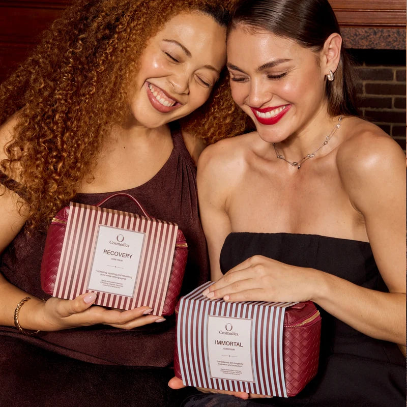 O Cosmedics The Core Four Collection Immortal and Recovery skincare gift collections for anti-ageing, hydration, skin radiance and restorative skincare.