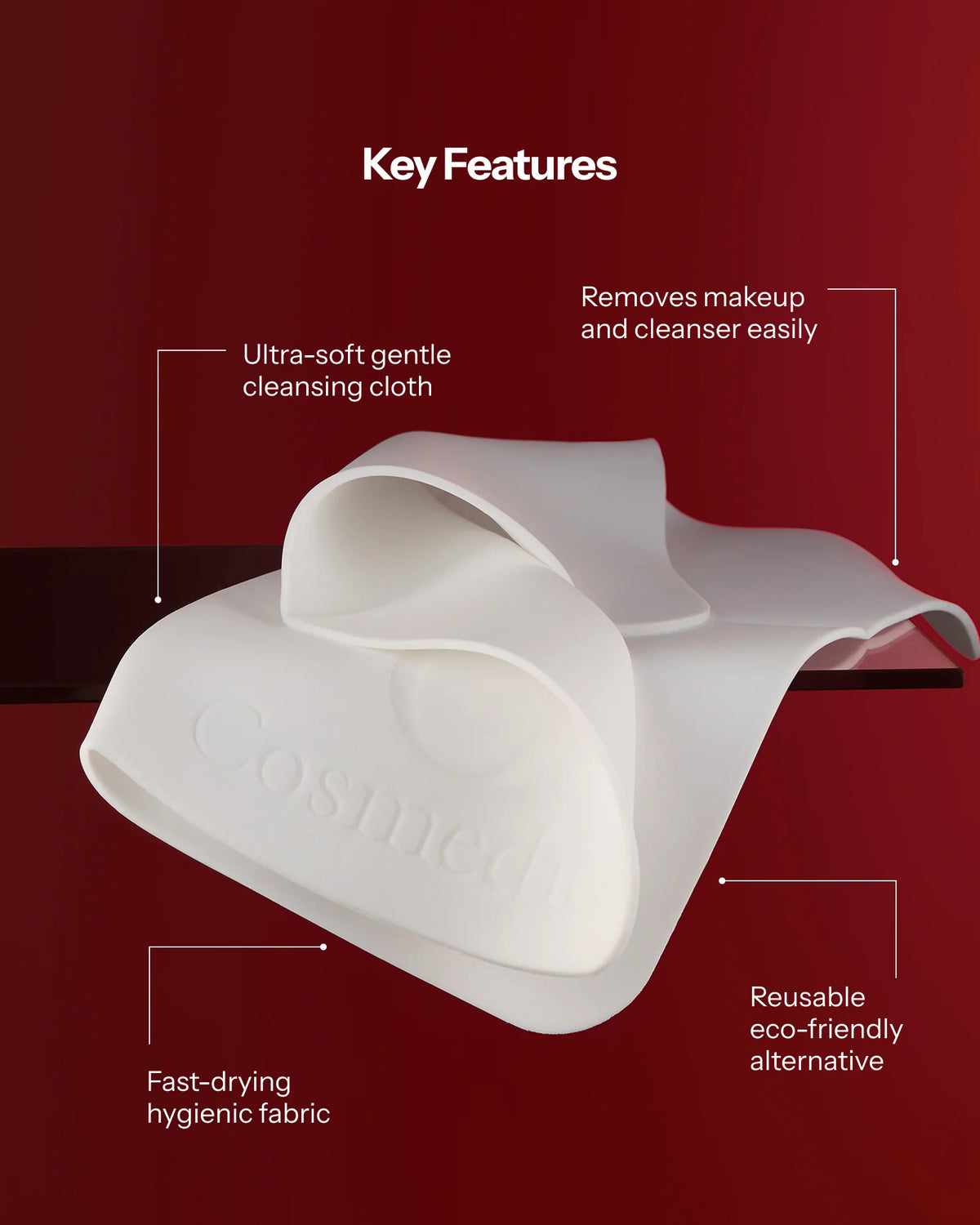 O Cosmedics The Skin Shammy fast-drying cleansing cloth for gentle makeup, cleanser and impurity removal.