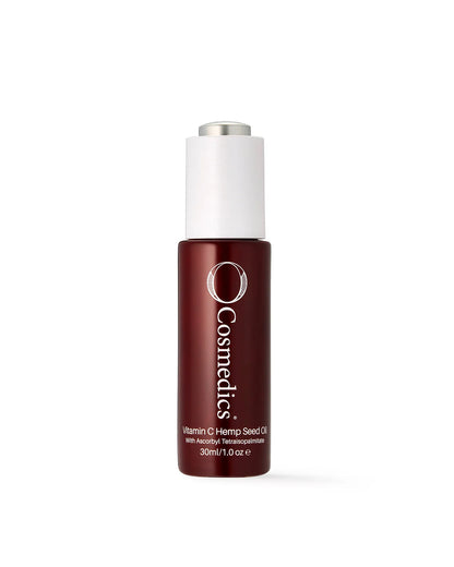 O Cosmedics Vitamin C Hemp Seed Oil 30ml nourishing Vitamin C face oil for brighter, hydrated and resilient skin.