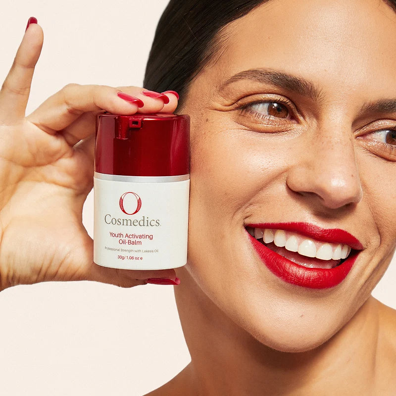 O Cosmedics Youth Activating Oil-Balm 30g age-supportive moisturiser for dry, mature and depleted skin.