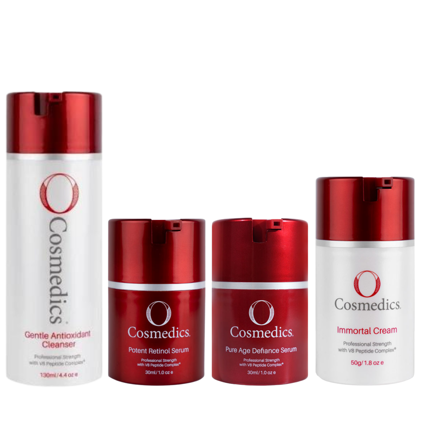 O Cosmedics Sale. O Cosmedics Anti Aging Starter Kit. O Cosmedics Gentle Antioxidant Cleanser, O Cosmedics Potent Retinol Serum, O Cosmedics Pure Age Defiance Serum, O Cosmedics Immortal Cream