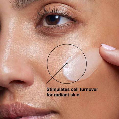 SkinCeuticals Glycolic 10 Renew Overnight cream shown on skin to stimulate cell turnover and reveal a smoother, more radiant complexion.