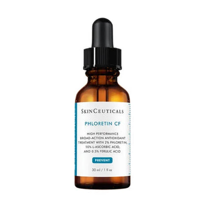 SkinCeuticals Phloretin CF oil-free vitamin C serum to improve discolouration, even skin tone and protect against environmental damage.