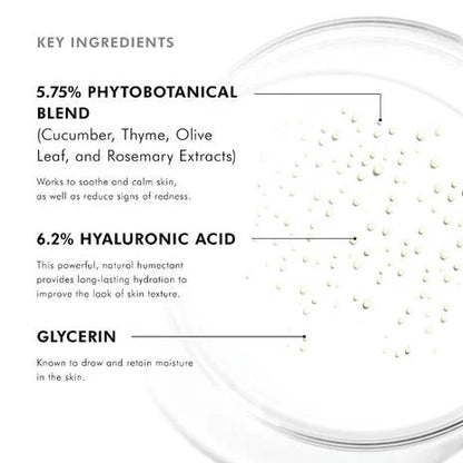 SkinCeuticals Phyto Corrective Essence Hydrating Mist with a 5.75% phytobotanical blend and 6.2% hyaluronic acid plus glycerin to calm and hydrate skin.