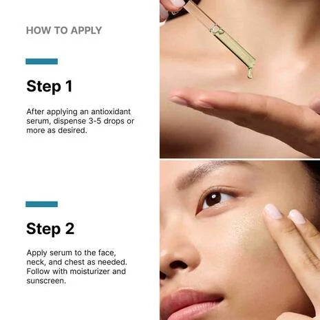 SkinCeuticals Phyto Corrective PDRN Serum daily application of 3–5 drops for soothing hydration and sensitive skin barrier support.