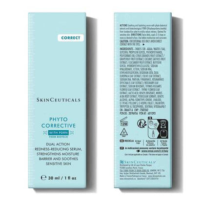 SkinCeuticals Phyto Corrective PDRN Serum 30ml with biotech PDRN and calming botanicals for redness-prone, dehydrated skin.
