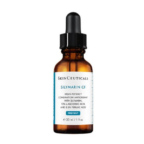 SkinCeuticals Silymarin CF Vitamin C Serum is a meticulously formulated, oil-free vitamin c serum that represents a breakthrough in targeted antioxidant protection for oily and blemish-prone skin.

SkinCeuticals Silymarin CF Vitamin C Serum combines a potent blend of carefully selected ingredients, including 0.5% silymarin (milk thistle extract), 15% pure l-ascorbic acid (vitamin C), 0.5% ferulic acid and 0.5% salicylic acid.