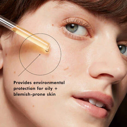 SkinCeuticals Silymarin CF to provide environmental protection for oily and blemish-prone skin while improving visible clarity.