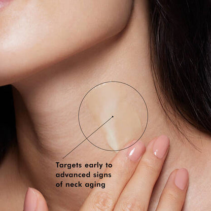 SkinCeuticals Tripeptide-R Neck Repair shown on the neck to target early to advanced signs of neck ageing, including lines and crepiness.