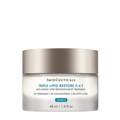 SkinCeuticals Triple Lipid Restore 2:4:2 anti-ageing moisturiser with ceramides, cholesterol and fatty acids to restore barrier function and nourish dry skin.