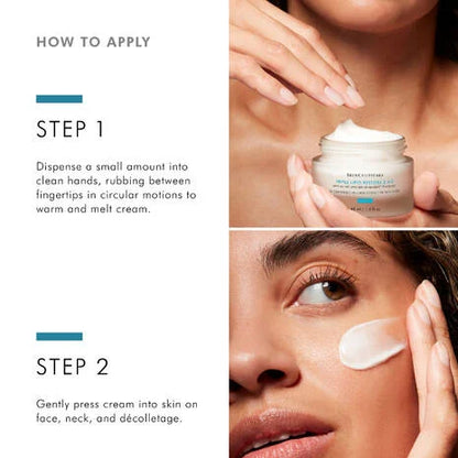 SkinCeuticals Triple Lipid Restore 2:4:2 warmed between fingertips and pressed into the face, neck and décolletage as part of a daily moisturising routine.