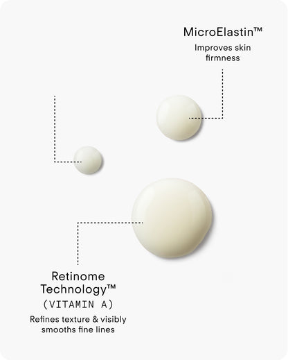 Ultraceuticals A Renewal Retinome Facial Serum Mild with Retinome Technology and MicroElastin to refine texture and improve skin firmness.